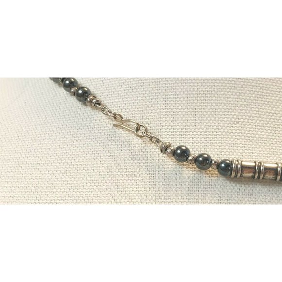 New Choker Necklace Silvertone and hematite beads choose yours - Picture 4 of 9